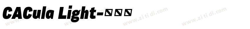 CACula Light字体转换
